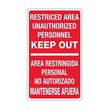 Restricted Area Unauthorized Personnel Keep Out - Bilingual